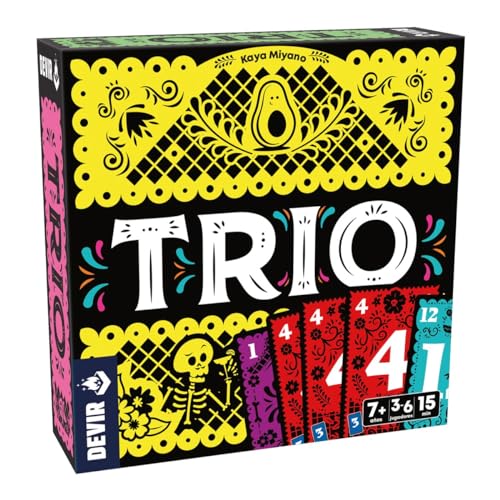 Devir - Trio (Versión en español) | Juego de Cartas Party, rápido y Divertido | para Todas Las Edades, Ideal para Jugar con Amigos (BGTRISP)