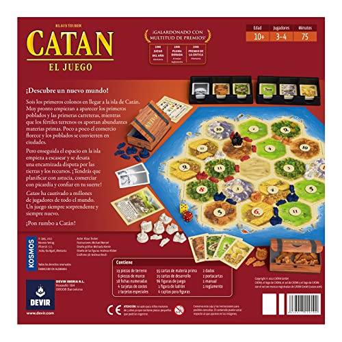 Catan – Juego de Mesa Original de Devir | Estrategia y Comercio para Familias y Amigos