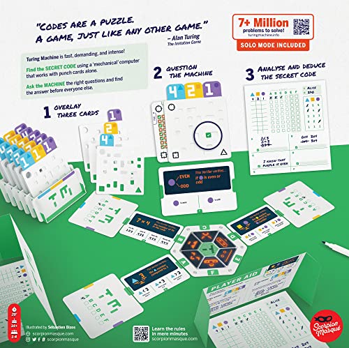 Scorpion Masque Turing Machine | Juego de estrategia para adolescentes y adultos | A partir de 14 años | 1 a 4 jugadores | 20 minutos