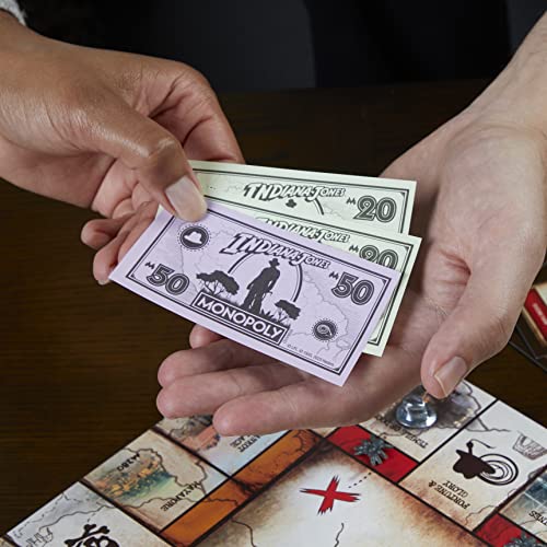 Hasbro Gaming Juego Monopoly Indiana Jones, inspirado en las pel culas de Indiana Jones, juego de mesa para 2-6 jugadores, para ni os a partir de 8 a os