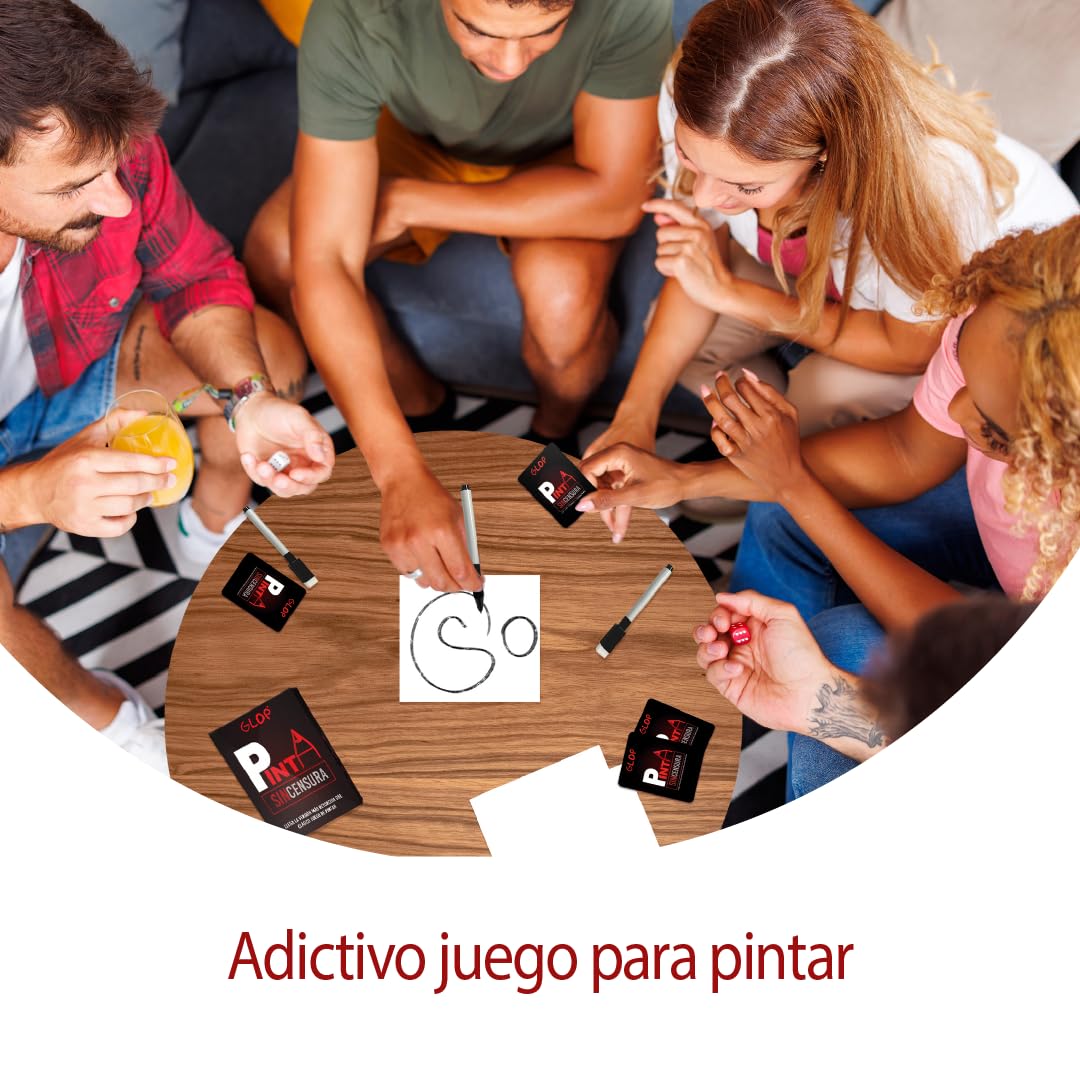 Juegos de Mesa Adultos Pinta y Adivina, Juego de Cartas Divertido, Idea y Risas para Amigos, Juegos por Parejas y Grupos, Regalos Originales y Frikis, Fiestas y Reuniones