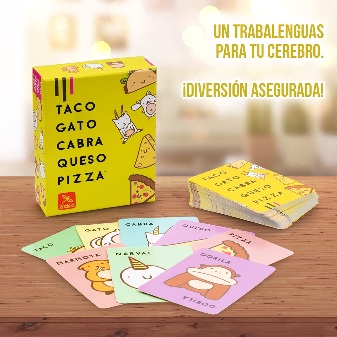 TACO GATO CABRA QUESO PIZZA – Juego de mesa de cartas rápido y familiar