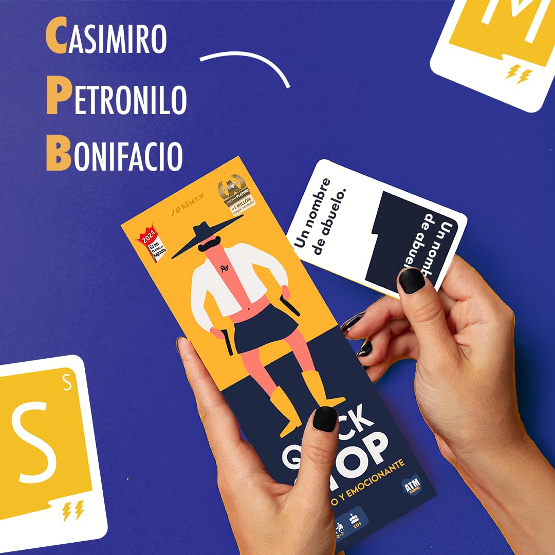 Quick Stop - Juegos de Mesa Dinámico y Divertido para Familia y Amigos - Gran Premio del Juguete 2024 - Versión Entretenida del Juego Stop - Regalo Original - Español