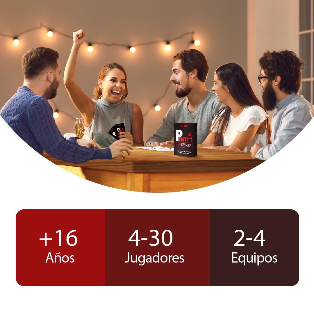 Juegos de Mesa Adultos Pinta y Adivina, Juego de Cartas Divertido, Idea y Risas para Amigos, Juegos por Parejas y Grupos, Regalos Originales y Frikis, Fiestas y Reuniones