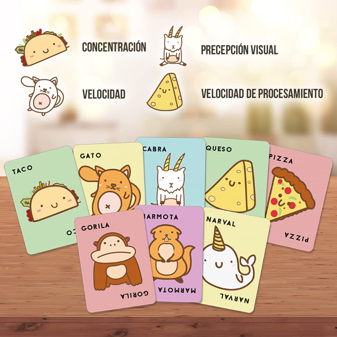 TACO GATO CABRA QUESO PIZZA – Juego de mesa de cartas rápido y familiar