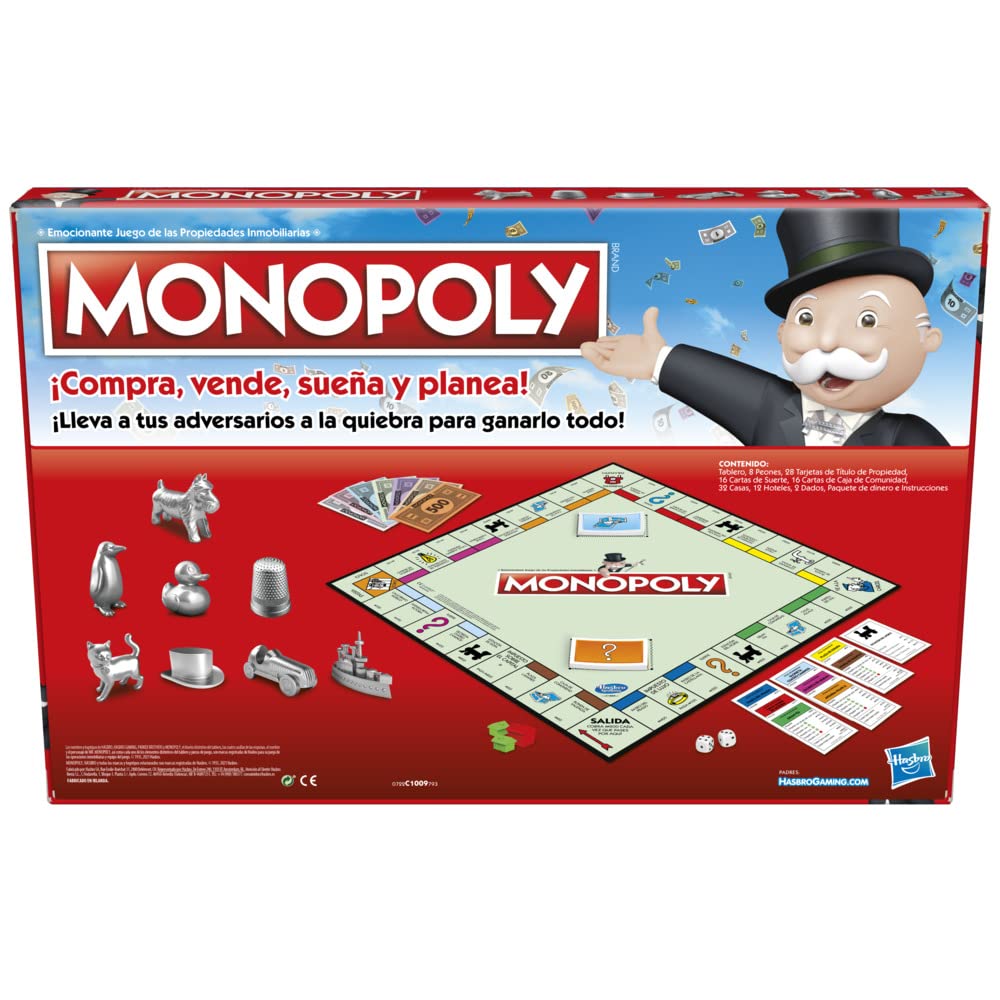 MONOPOLY HASBRO GAMING – JUEGO DE MESA CLÁSICO