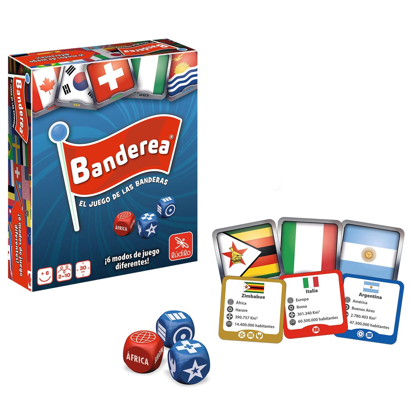 Ludilo - Banderea | Juegos Educativos Niños 5 Años O Más | Juegos De Cartas De 2 A 10 | Juego De Mesa Y Adultos | Juego Cartas De 30 Min | Regalos para Niños