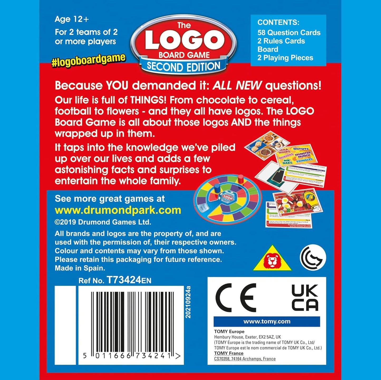 The Logo Mini Board Game – Juego de Mesa de Viaje Familiar sobre Marcas y Productos | Drumond Park