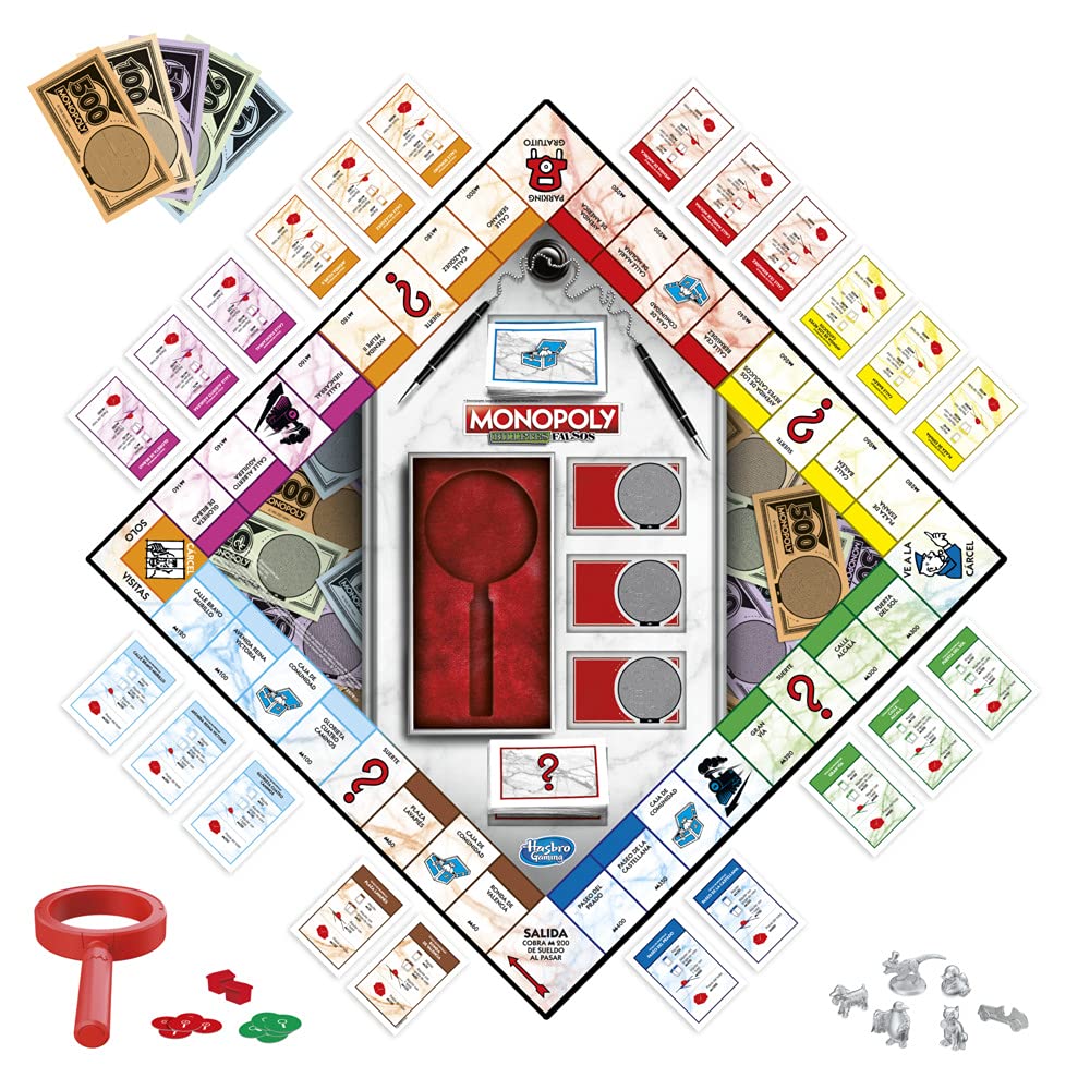 Juego de Mesa Monopoly Decodificador para Toda la Familia y niños de 8 años en adelante - Incluye un Decodificador del Sr. Monopoly para Encontrar falsificaciones - para 2 a 6 Jugadores