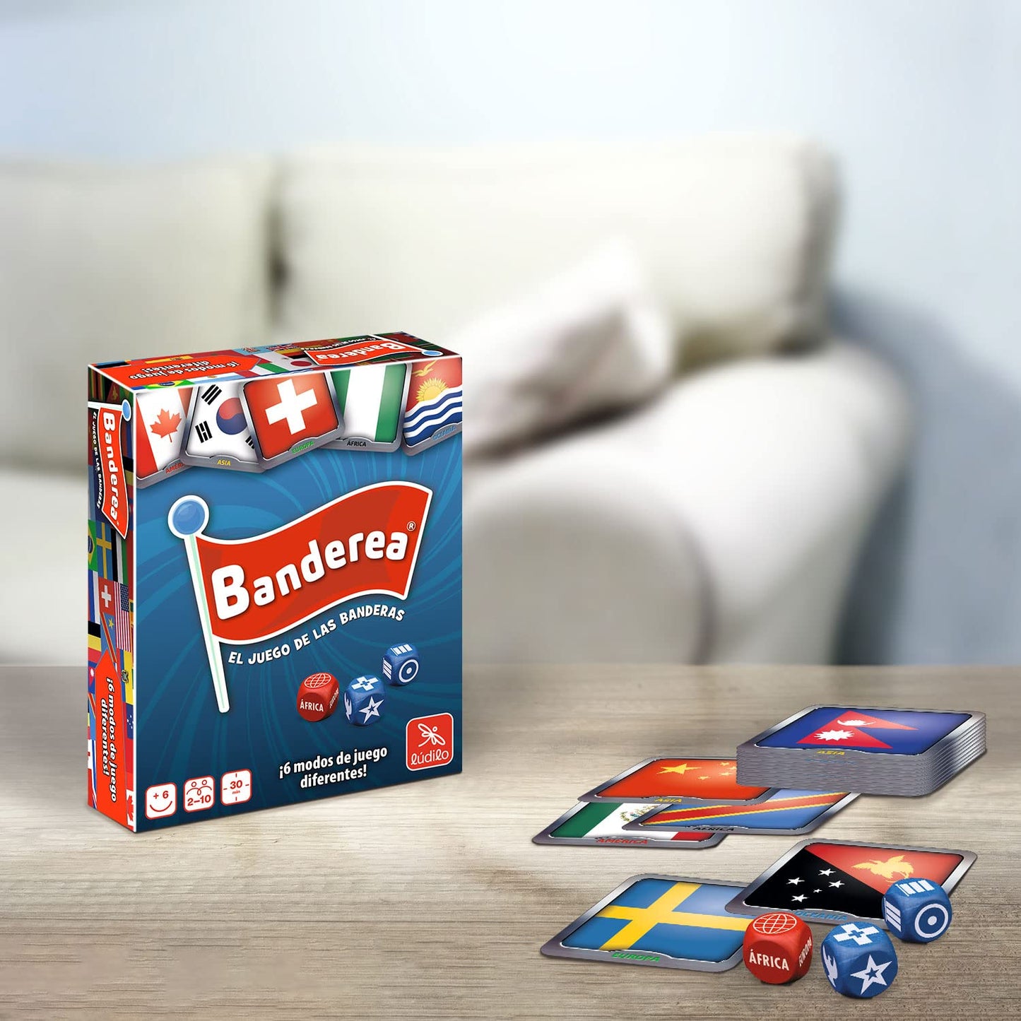 Ludilo - Banderea | Juegos Educativos Niños 5 Años O Más | Juegos De Cartas De 2 A 10 | Juego De Mesa Y Adultos | Juego Cartas De 30 Min | Regalos para Niños