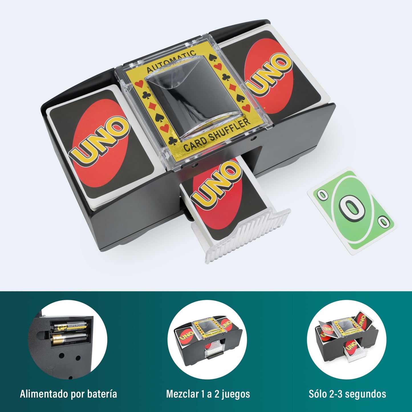 BARAJADOR AUTOMÁTICO DE CARTAS ELÉCTRICO – MEZCLADOR Y REPARTIDOR
