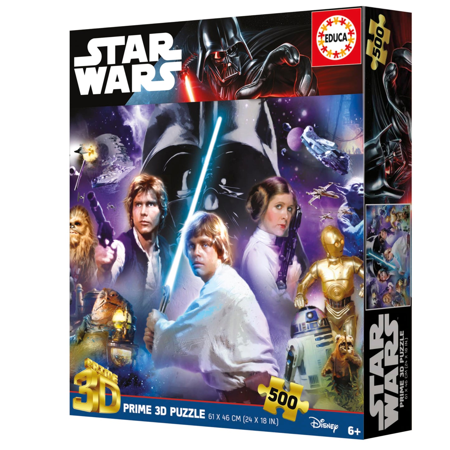 Puzzle Educa Star Wars 500 piezas 3D Lenticular – Rompecabezas Adultos +11 años