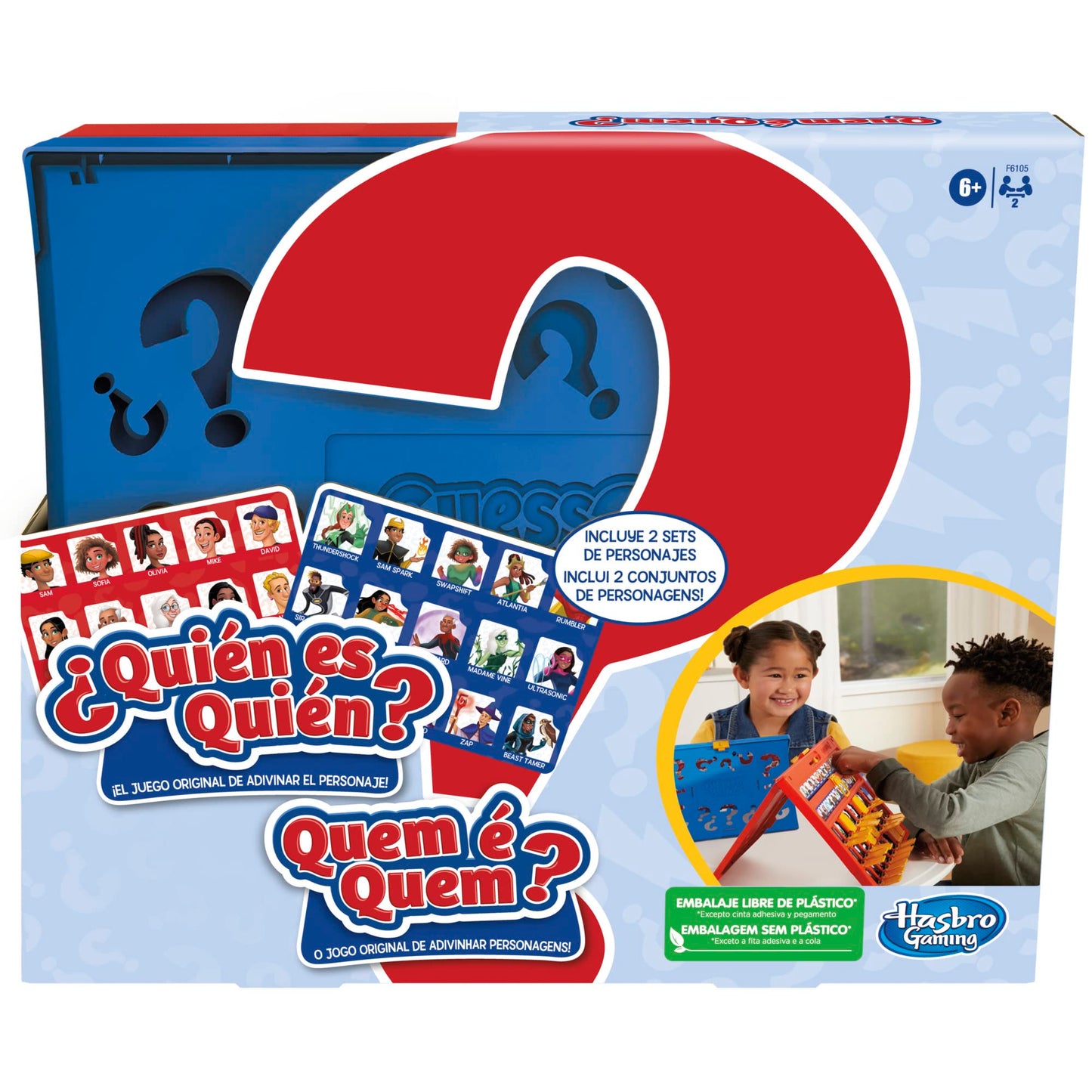 Hasbro Gaming ¿Quién Es Quién? Juego de Adivinar el Personaje y Superhéroes, Juego de Mesa para Jugar con Amigos y Familia para 2 Jugadores, Niños y Niñas de 6 Años o Más