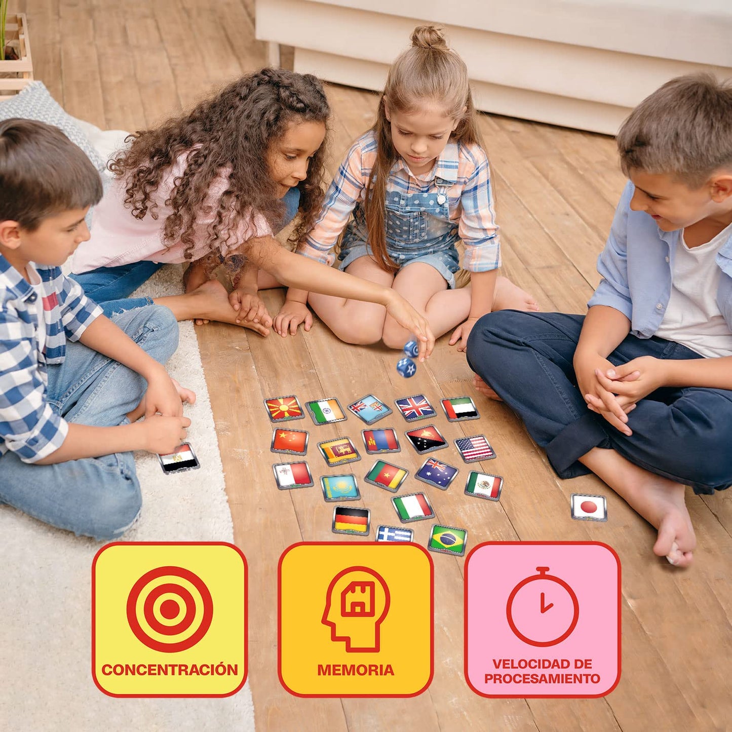 Ludilo - Banderea | Juegos Educativos Niños 5 Años O Más | Juegos De Cartas De 2 A 10 | Juego De Mesa Y Adultos | Juego Cartas De 30 Min | Regalos para Niños