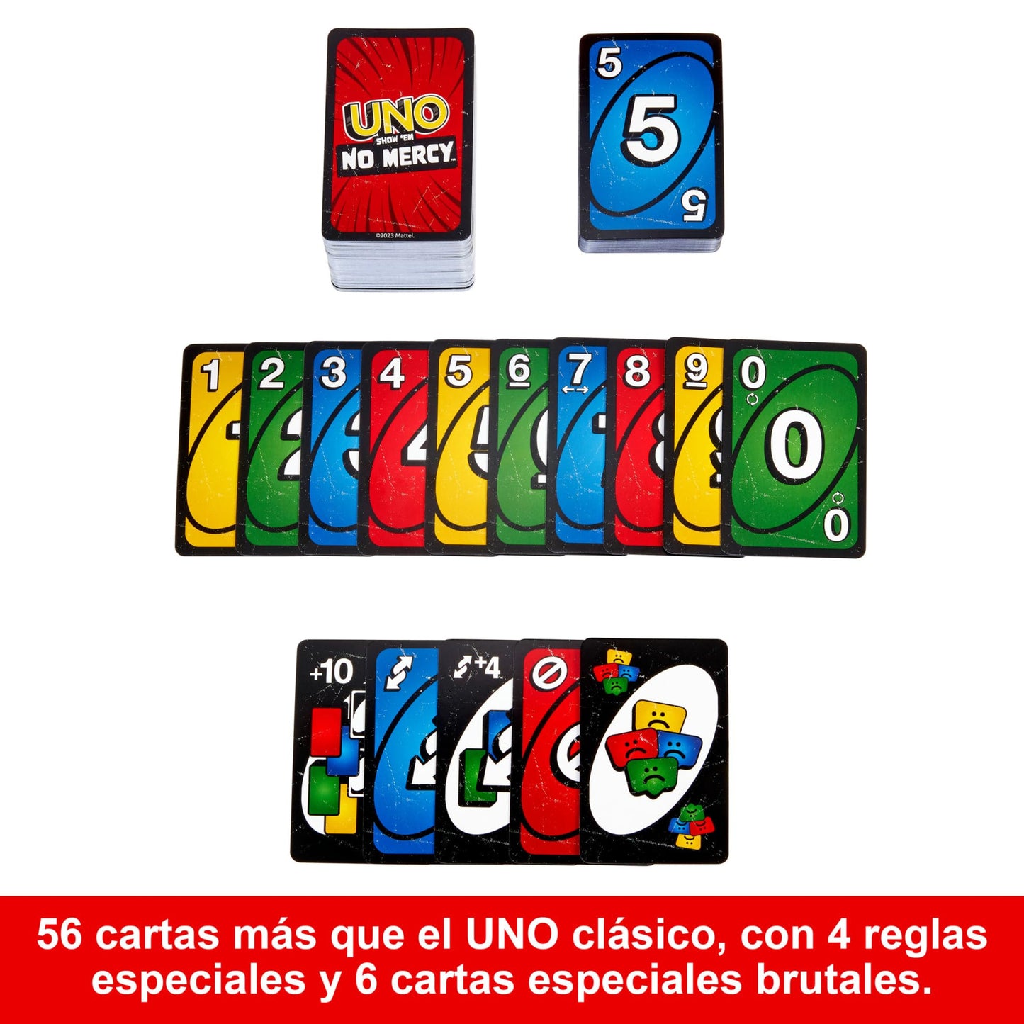 UNO No Mercy – Juego de Cartas Extremo de Mattel Games | Familiar y Divertido