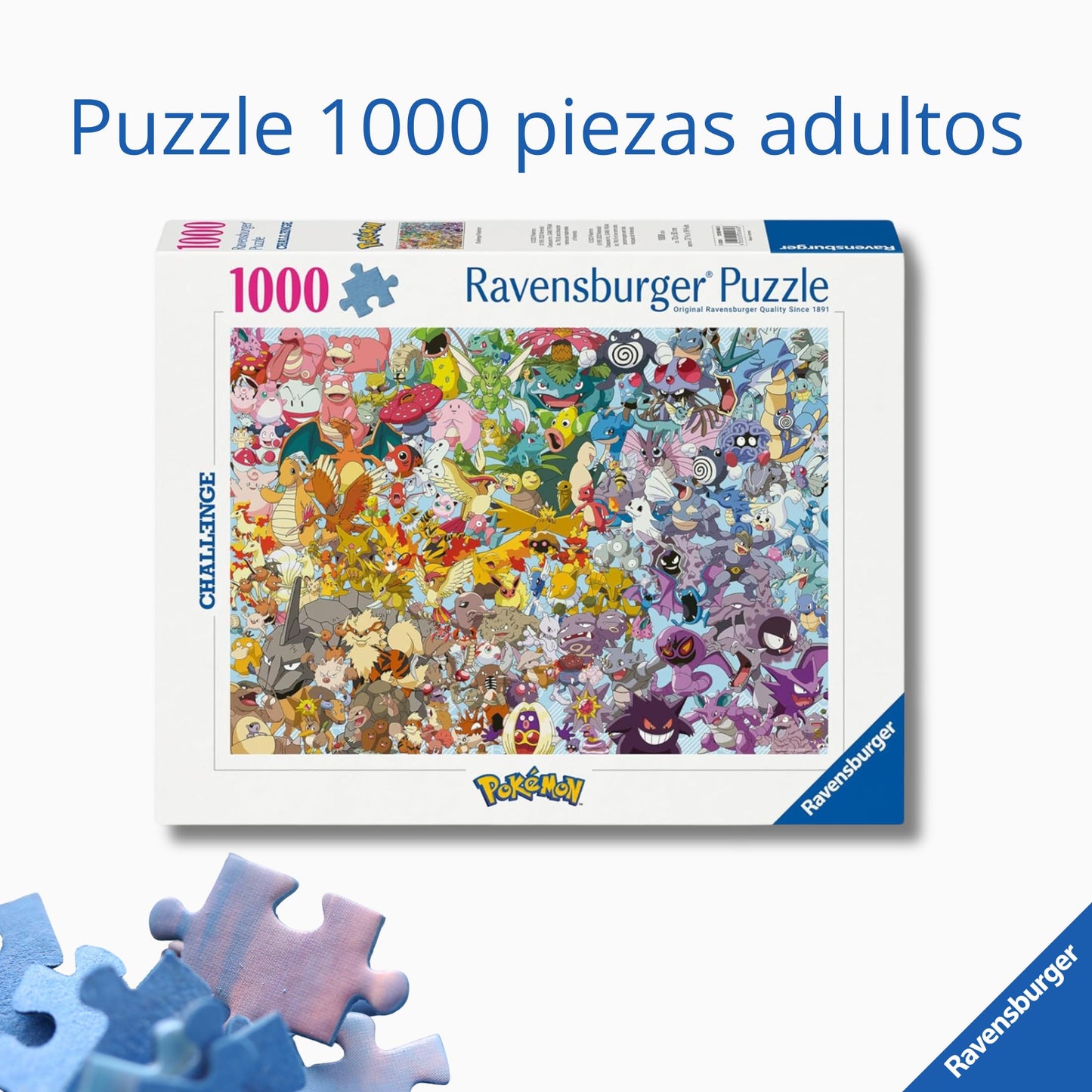 Puzzle Ravensburger Pokémon Challenge – 1000 piezas | Rompecabezas Adultos y Niños +14 años