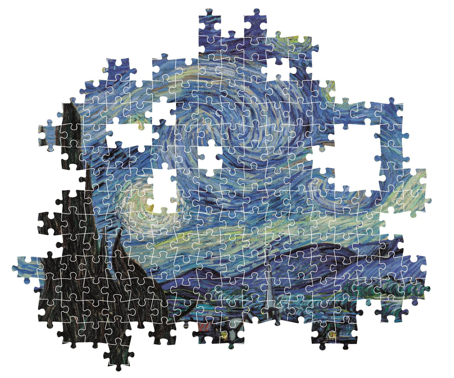 Puzzle Clementoni 1000 piezas – La Noche Estrellada de Van Gogh | Collection Museum | Compact