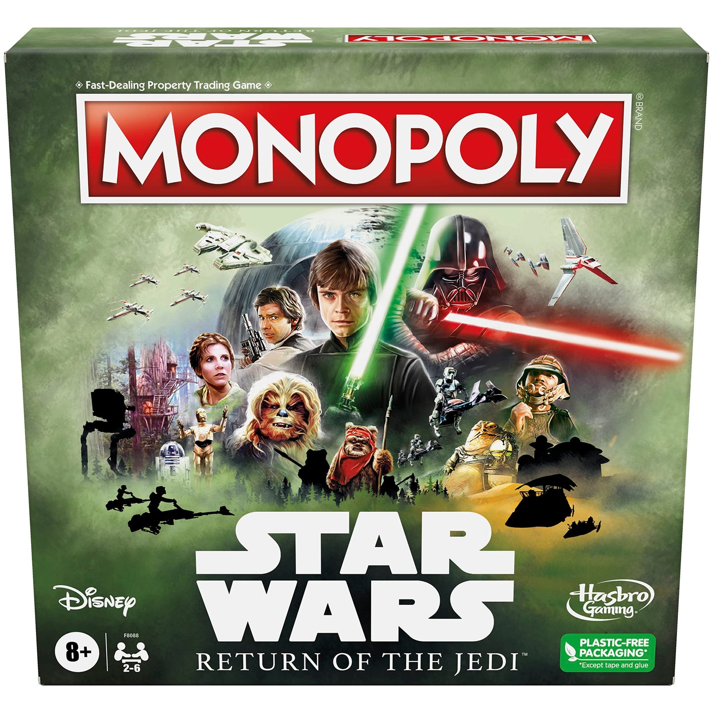 Monopoly Hasbro Gaming: Star Wars of The Jedi - Juego de mesa para 2-6 jugadores, inspirado en la película Jedi, juego para familias y niños a partir de 8 años (exclusivo de Amazon)