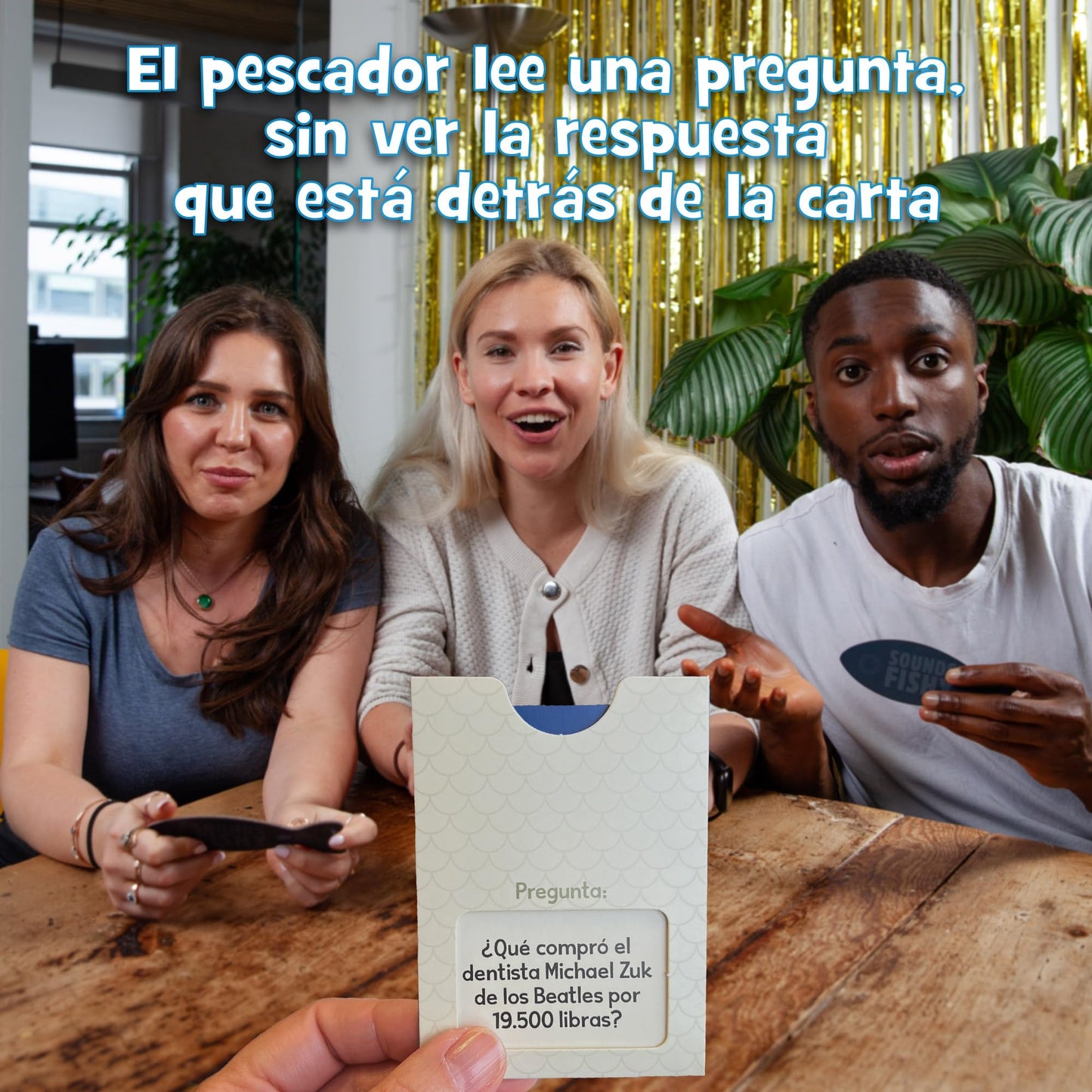 Mercurio - Chao Pescao! | Juego de Preguntas y Respuestas Falsas |Incluye 100 Cartas de Preguntas a Doble Cara, 8 Fichas de Puntos y 1 Dispensador de Cartas| para 3 a 6 Jugadores
