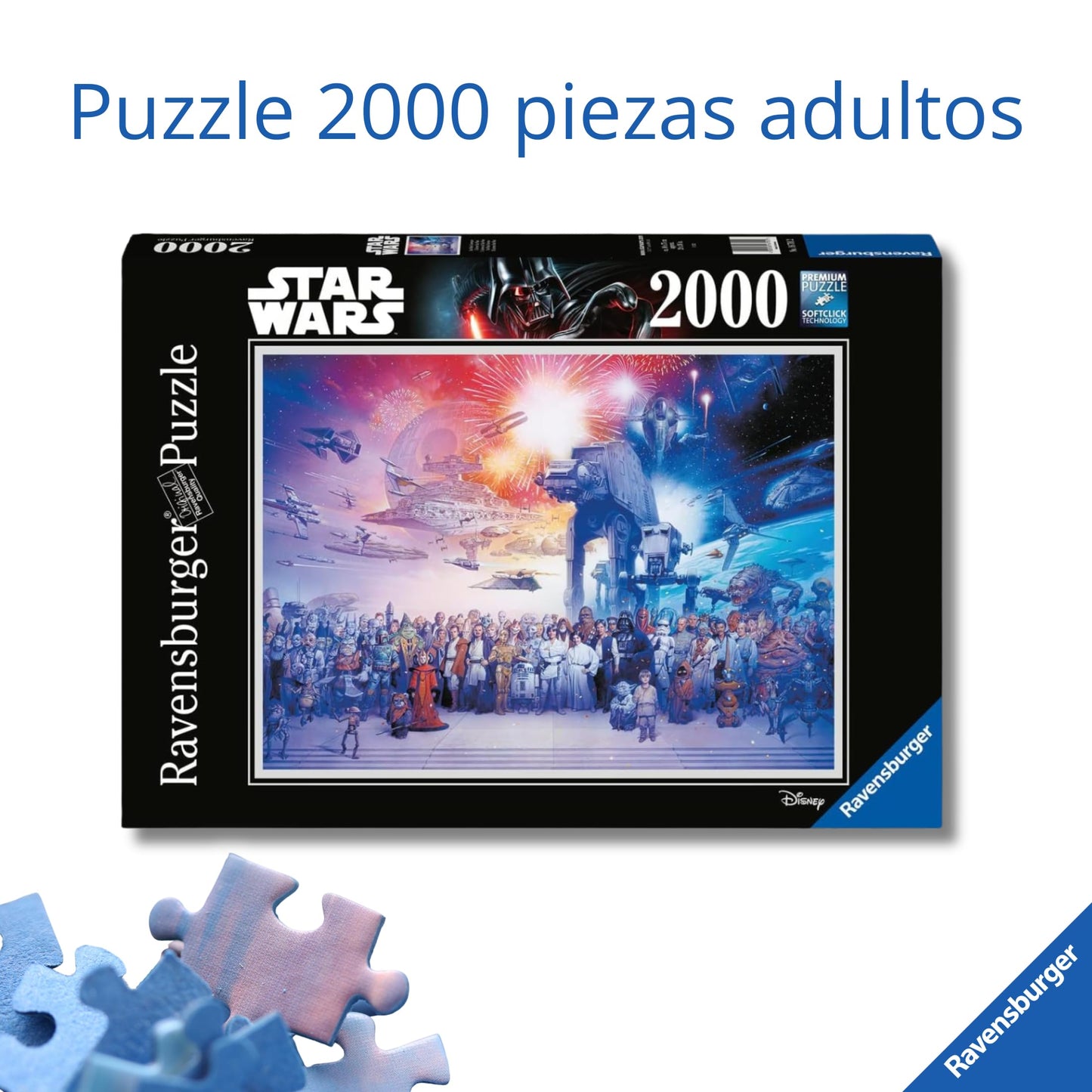 Puzzle Ravensburger Star Wars – 2000 piezas | Rompecabezas Adultos y Niños +14 años