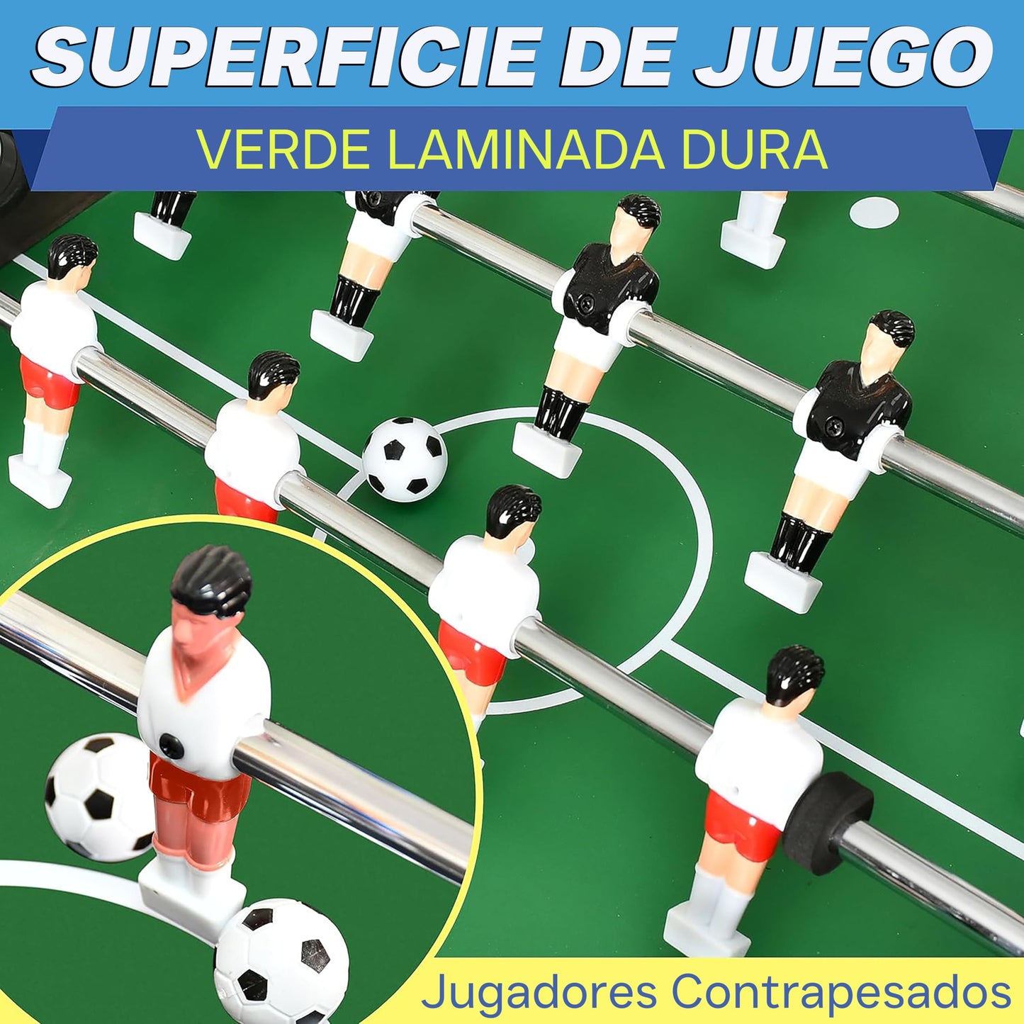 FUTBOLÍN PLEGABLE SERENELIFE 48” – TAMAÑO COMPLETO
