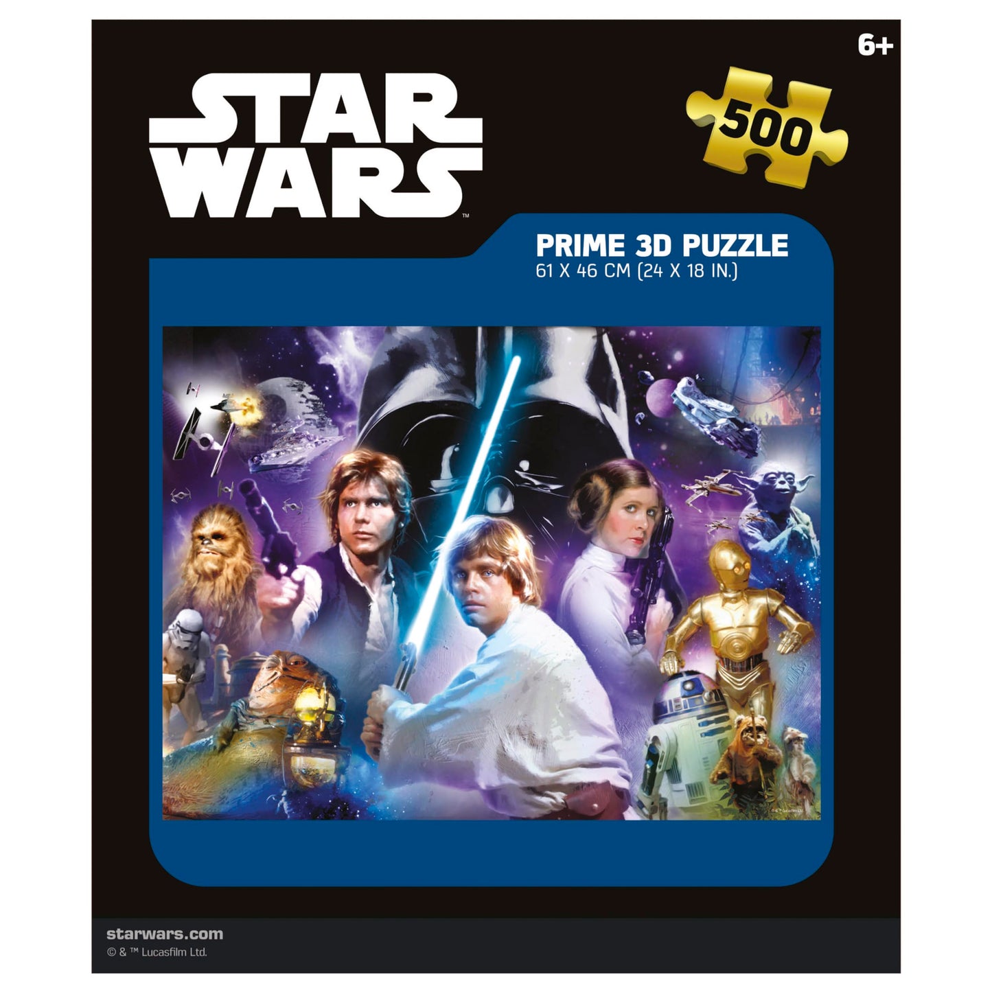 Puzzle Educa Star Wars 500 piezas 3D Lenticular – Rompecabezas Adultos +11 años