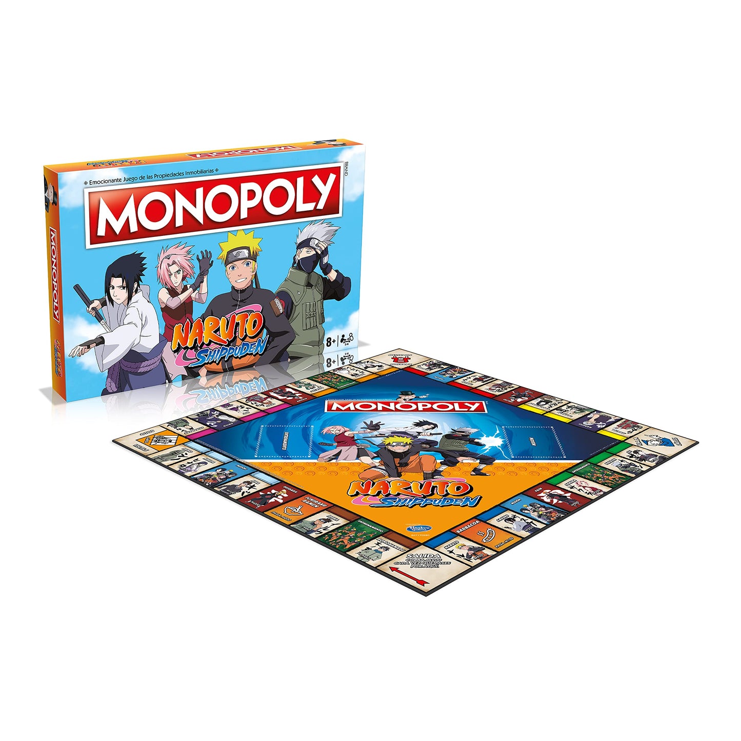 MONOPOLY Juegos de Mesa - Edición Naruto: 2-6 Jugadores, Juegos Infantiles y para Adultos, Perfecto Regalo, Ideal para Noches de Juegos, Desde 8+ Años