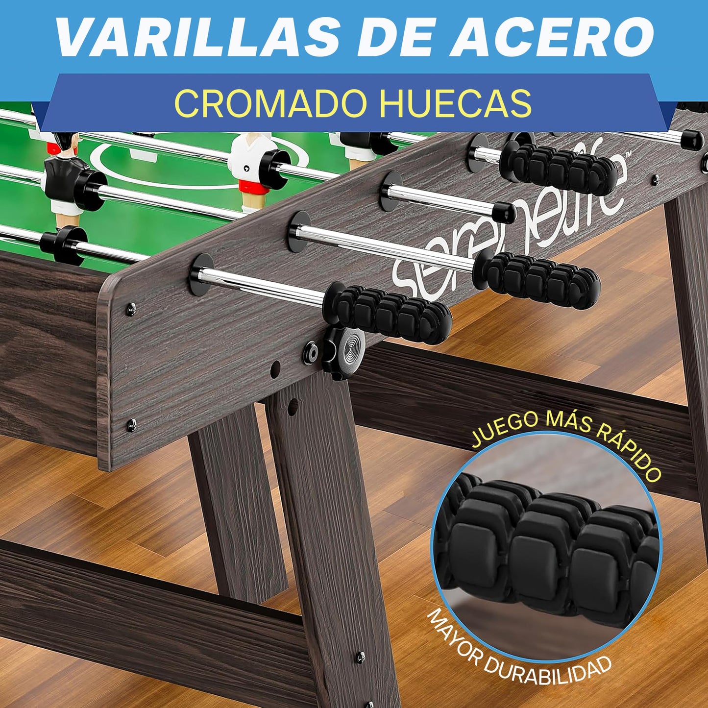 FUTBOLÍN PLEGABLE SERENELIFE 48” – TAMAÑO COMPLETO