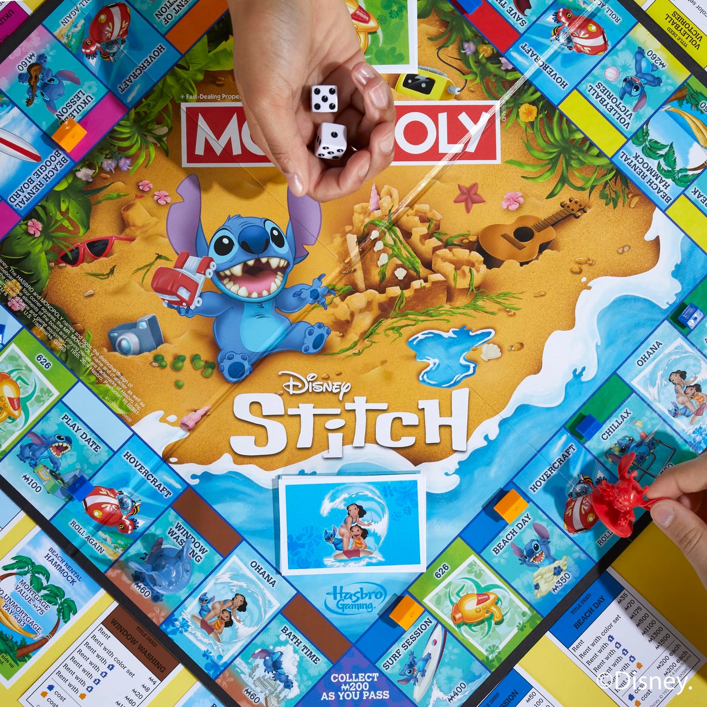 Monopoly Disney Stitch Edition - Juego de mesa (versión en inglés)