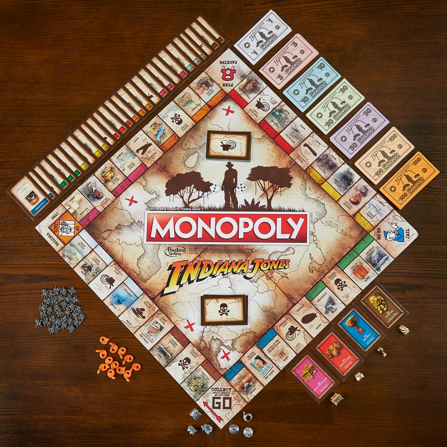 Hasbro Gaming Juego Monopoly Indiana Jones, inspirado en las pel culas de Indiana Jones, juego de mesa para 2-6 jugadores, para ni os a partir de 8 a os