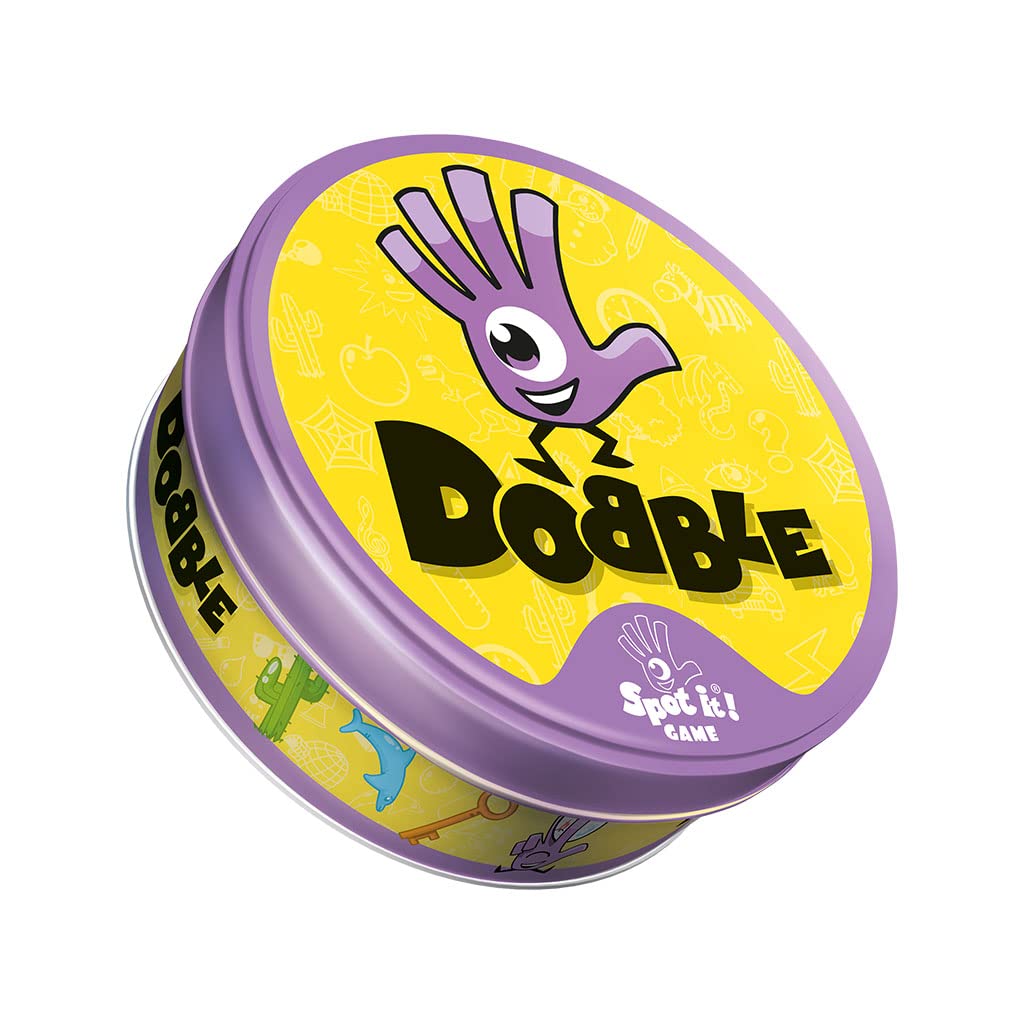 Caja metálica en forma de lata del juego de mesa Dobble