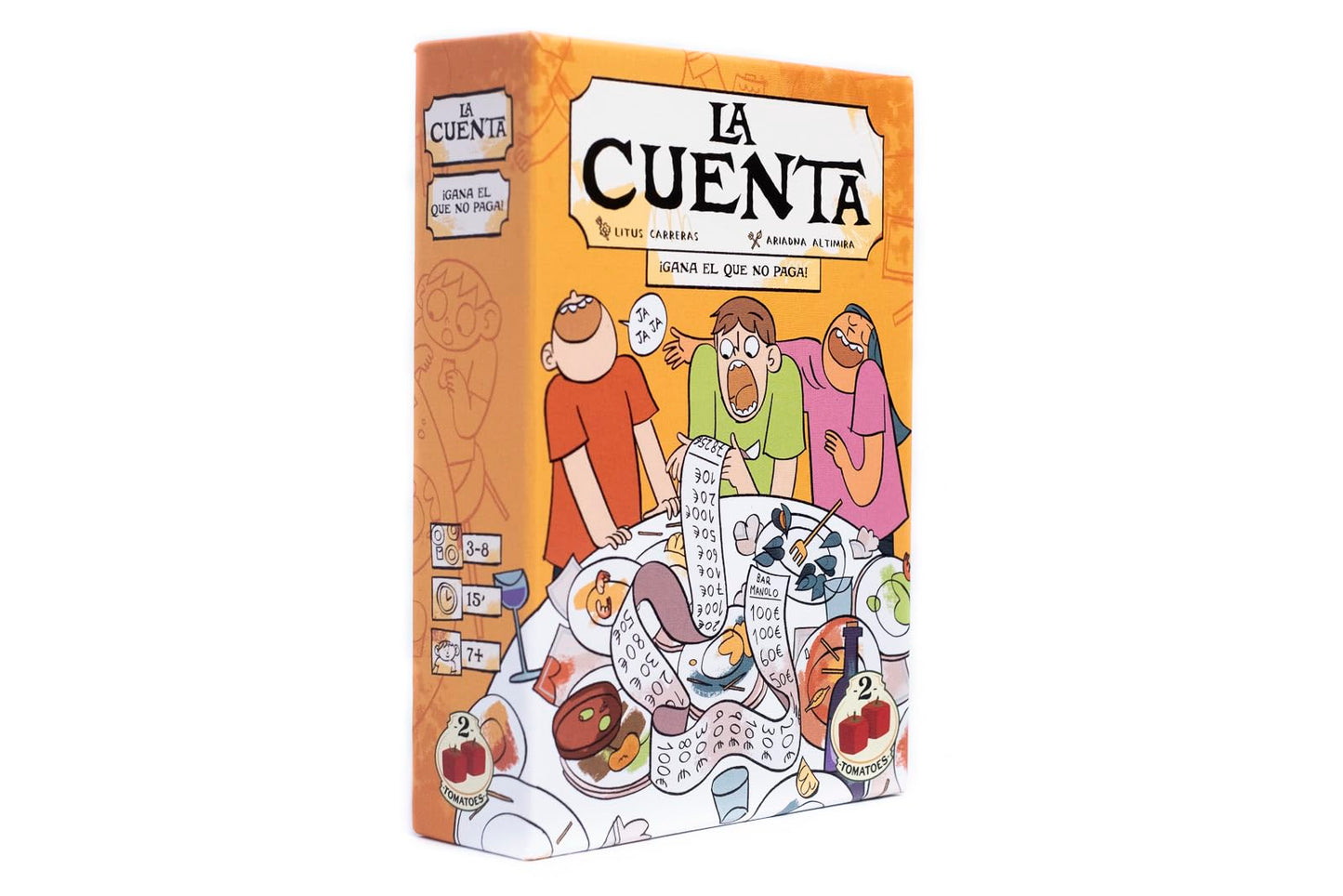 Caja del juego de mesa La Cuenta con diseño matemático y colorido