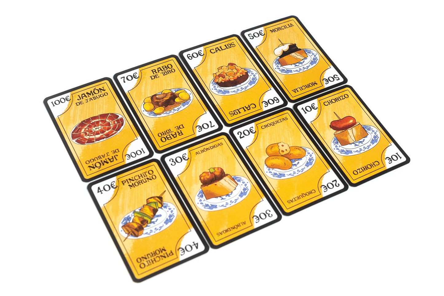Cartas del juego de mesa La Cuenta con números y símbolos matemáticos