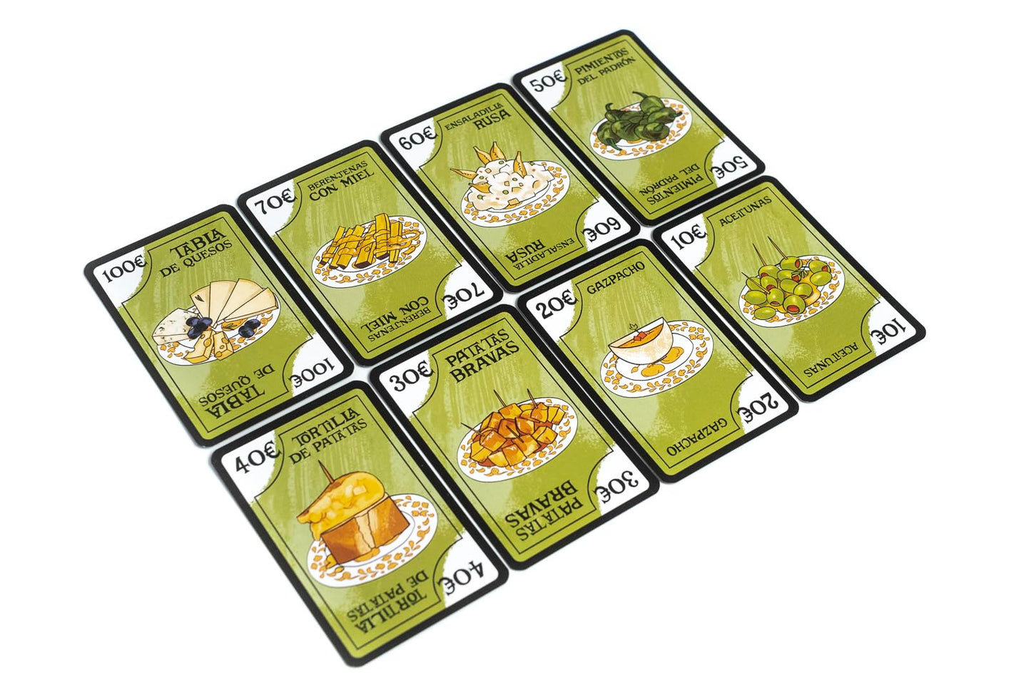 Cartas del juego de mesa La Cuenta con números y símbolos matemáticos