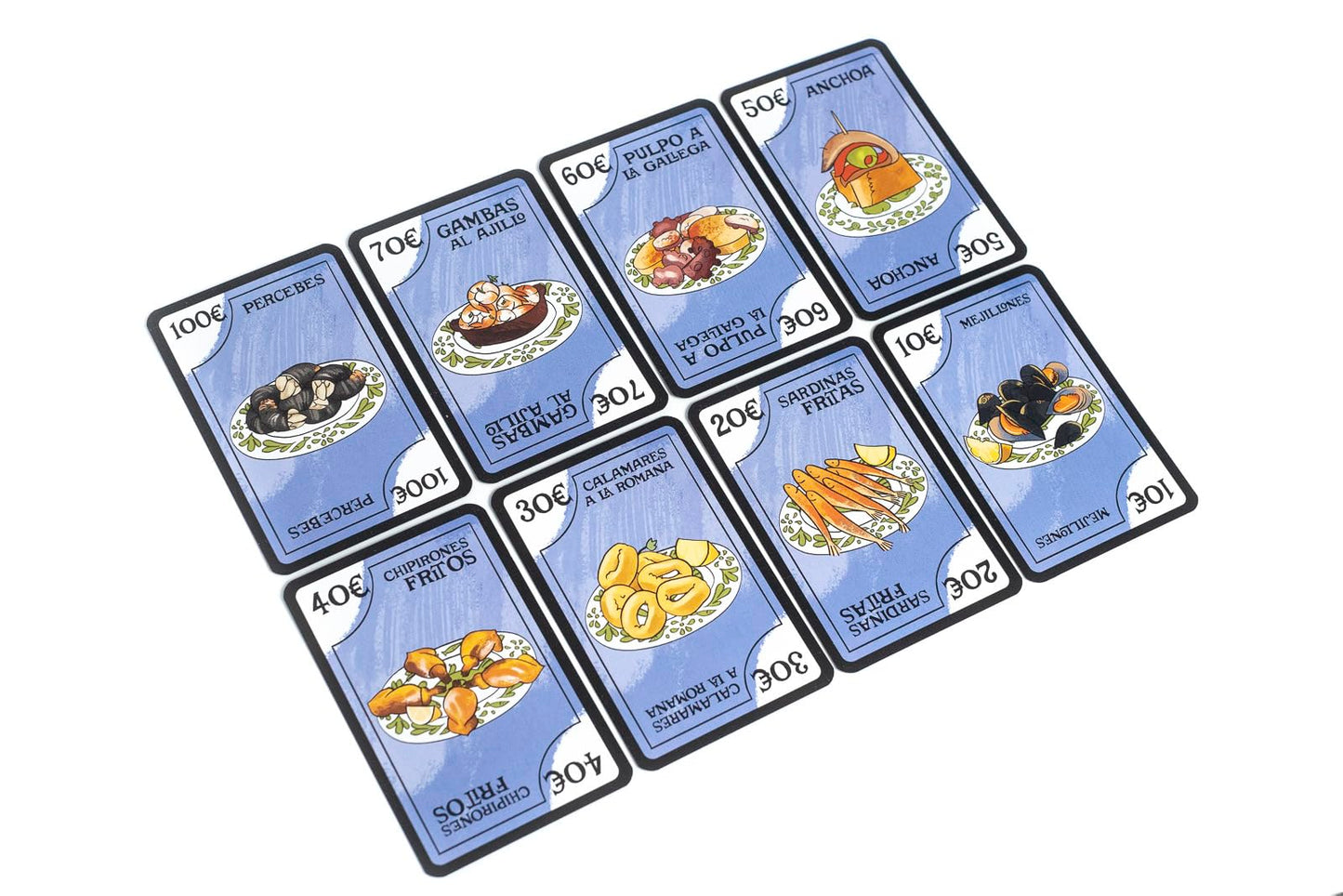 Cartas del juego de mesa La Cuenta con números y símbolos matemáticos