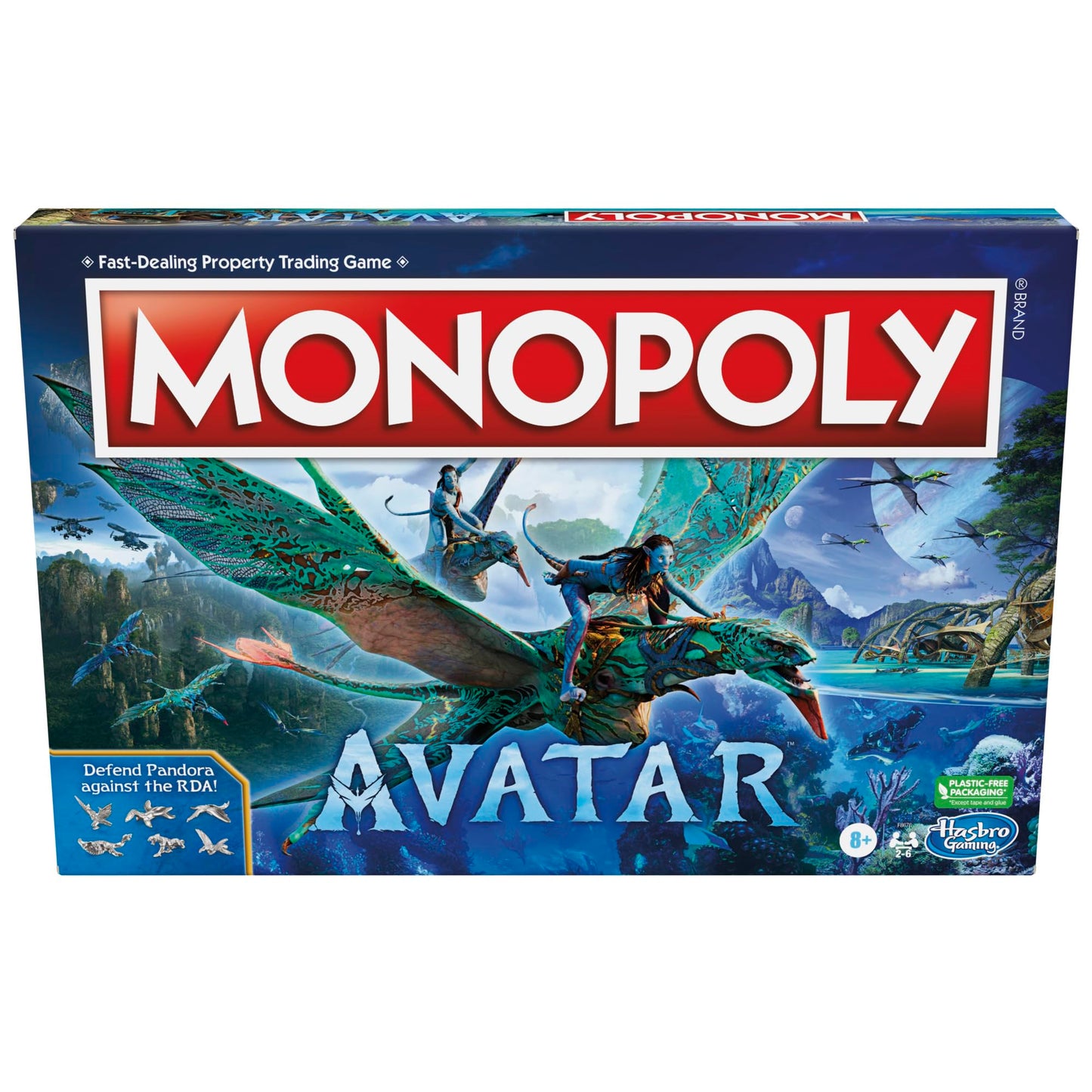 Portada del juego Monopoly Avatar edición especial con temática de la película Avatar