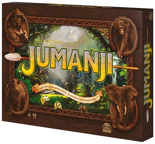 SPIN MASTER Games - JUMANJI Juego de Mesa en Español para 2-4 Jugadores, Infantil y Adultos - 6065098 - Regalo Niños 8 años + - Juegos de Mesa Niños 8 Años +
