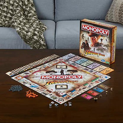Hasbro Gaming Juego Monopoly Indiana Jones, inspirado en las pel culas de Indiana Jones, juego de mesa para 2-6 jugadores, para ni os a partir de 8 a os