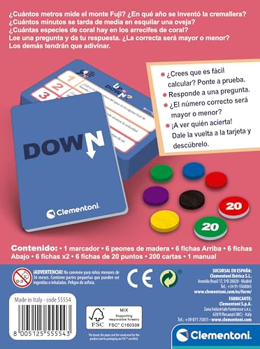 CLEMENTONI UP OR DOWN – Juego de mesa ¿Más o Menos? | Adivina el número exacto