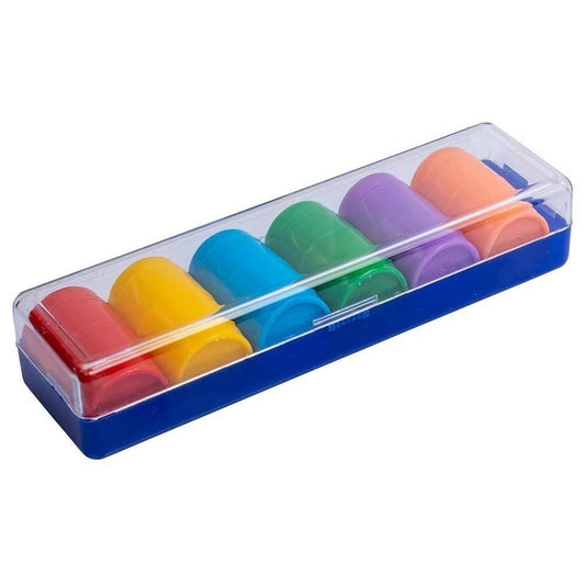 Falomir – Set de 6 cubiletes multicolor con dados y fichas | Juegos de mesa y ocio familiar