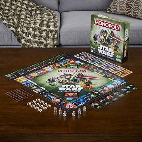 Monopoly Hasbro Gaming: Star Wars of The Jedi - Juego de mesa para 2-6 jugadores, inspirado en la película Jedi, juego para familias y niños a partir de 8 años (exclusivo de Amazon)