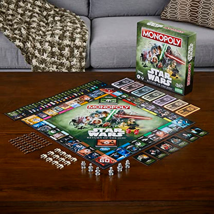 Monopoly Hasbro Gaming: Star Wars of The Jedi - Juego de mesa para 2-6 jugadores, inspirado en la película Jedi, juego para familias y niños a partir de 8 años (exclusivo de Amazon)