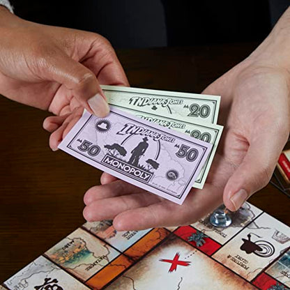 Hasbro Gaming Juego Monopoly Indiana Jones, inspirado en las pel culas de Indiana Jones, juego de mesa para 2-6 jugadores, para ni os a partir de 8 a os