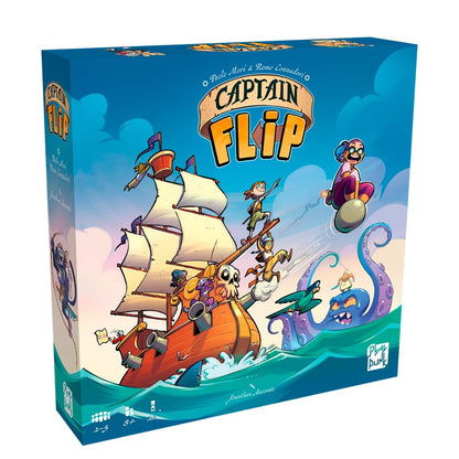 Play Punk | Captain Flip | ¡Recluta a tu Tripulación Pirata! | Juego de Mesa para Familias y Niños | A Partir de 8 Años | De 2 a 5 Jugadores | 20 Minutos por Partida | Español