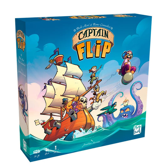 Play Punk | Captain Flip | ¡Recluta a tu Tripulación Pirata! | Juego de Mesa para Familias y Niños | A Partir de 8 Años | De 2 a 5 Jugadores | 20 Minutos por Partida | Español