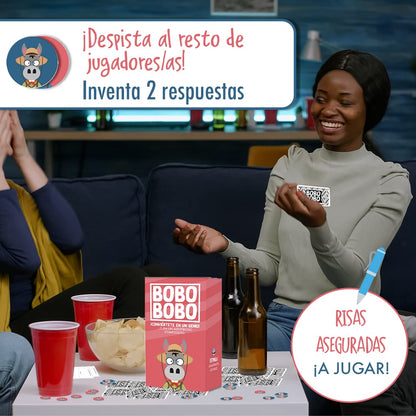 Bobo Bobo - Juegos de Mesa Estratégico y con Curiosidades - El Juego de Cartas para divertirse aprendiendo Curiosidades con Amigos y Familia - Regalos Originales Español