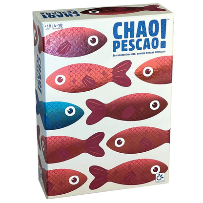 Mercurio - Chao Pescao! | Juego de Preguntas y Respuestas Falsas |Incluye 100 Cartas de Preguntas a Doble Cara, 8 Fichas de Puntos y 1 Dispensador de Cartas| para 3 a 6 Jugadores
