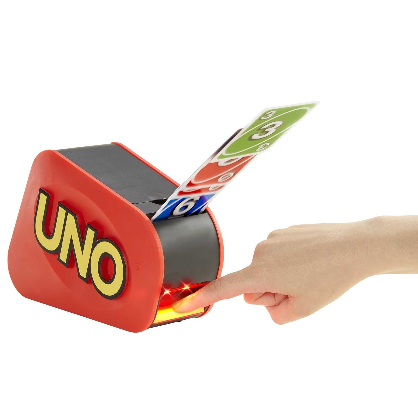 UNO Extreme - Juego de Cartas Familiar con Lanzador - con Luz y Sonido - 112 Cartas - De 2 a 10 Jugadores - Regalo para Niños de 7+ Años y Adultos, GXY75