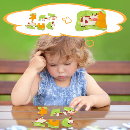 Puzzle Infantil BBLIKE de Animales – 5 Imágenes, Ideal para Niños y Niñas 3-5 Años