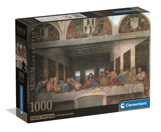 Puzzle Clementoni 1000 piezas – La Última Cena de Leonardo da Vinci | Museum Collection Compact Box